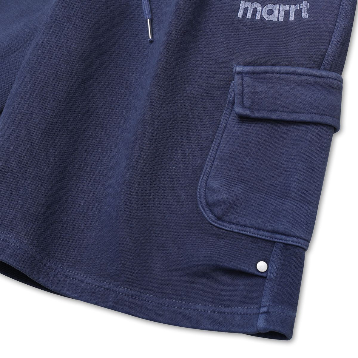 마르트(MARRT) 피그먼트 핀턱카고 하프 팬츠 네이비