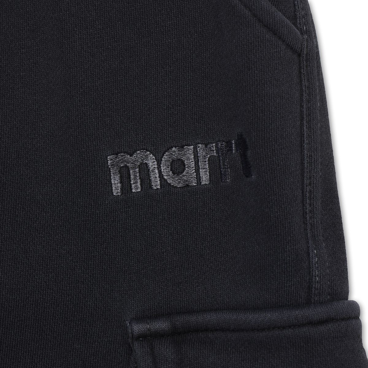 마르트(MARRT) 피그먼트 핀턱카고 하프 팬츠 차콜