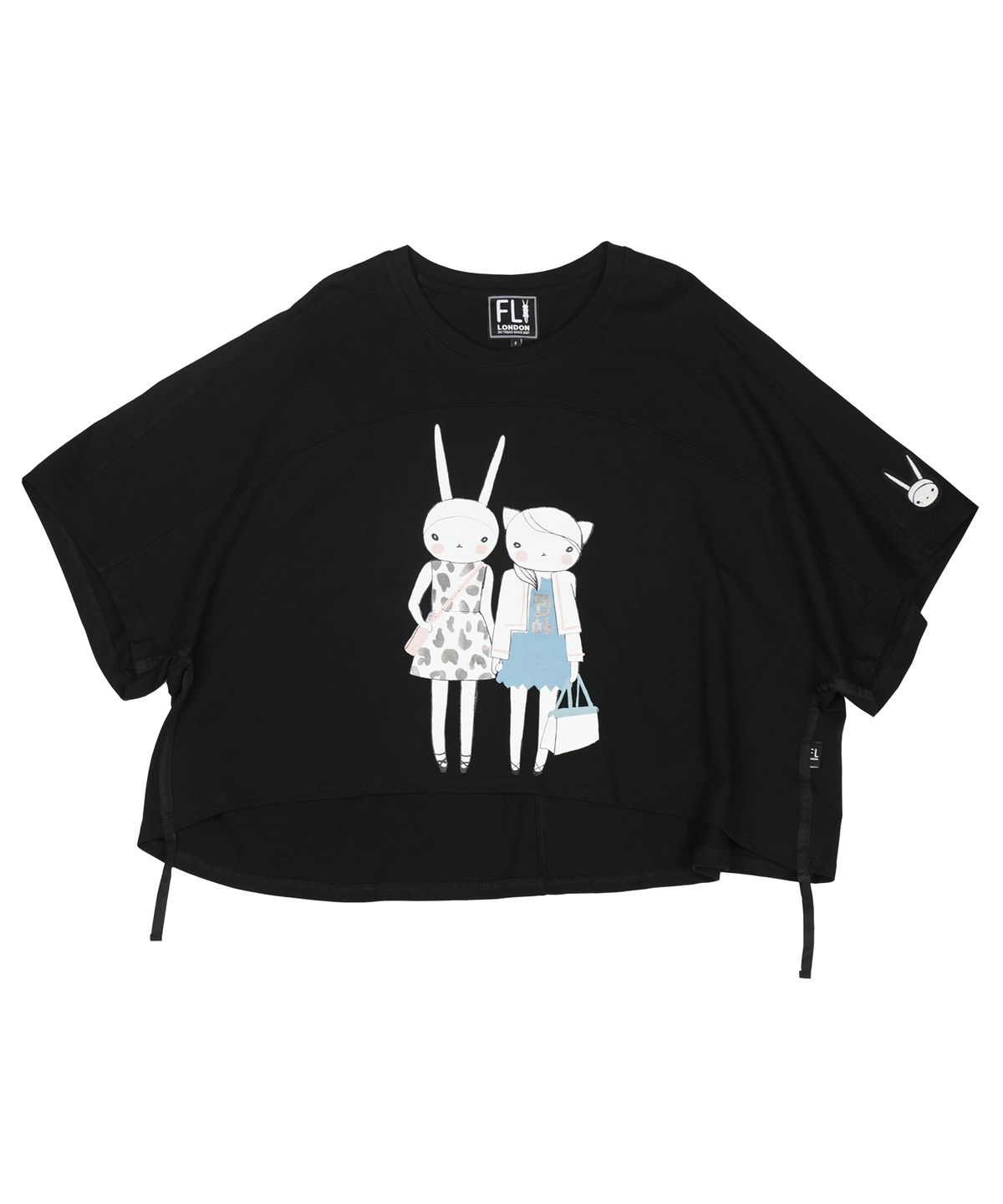 피피라핀(FIFI LAPIN) 여성 돌먼소매 오버핏 반팔 티셔츠/FS7WT38W M-GRAY