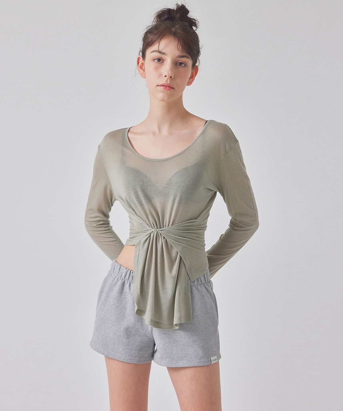 탑걸(TOPGIRL) TWO-WAY SEE-THROUGH LONG SLEEVE TOP_T416TP120