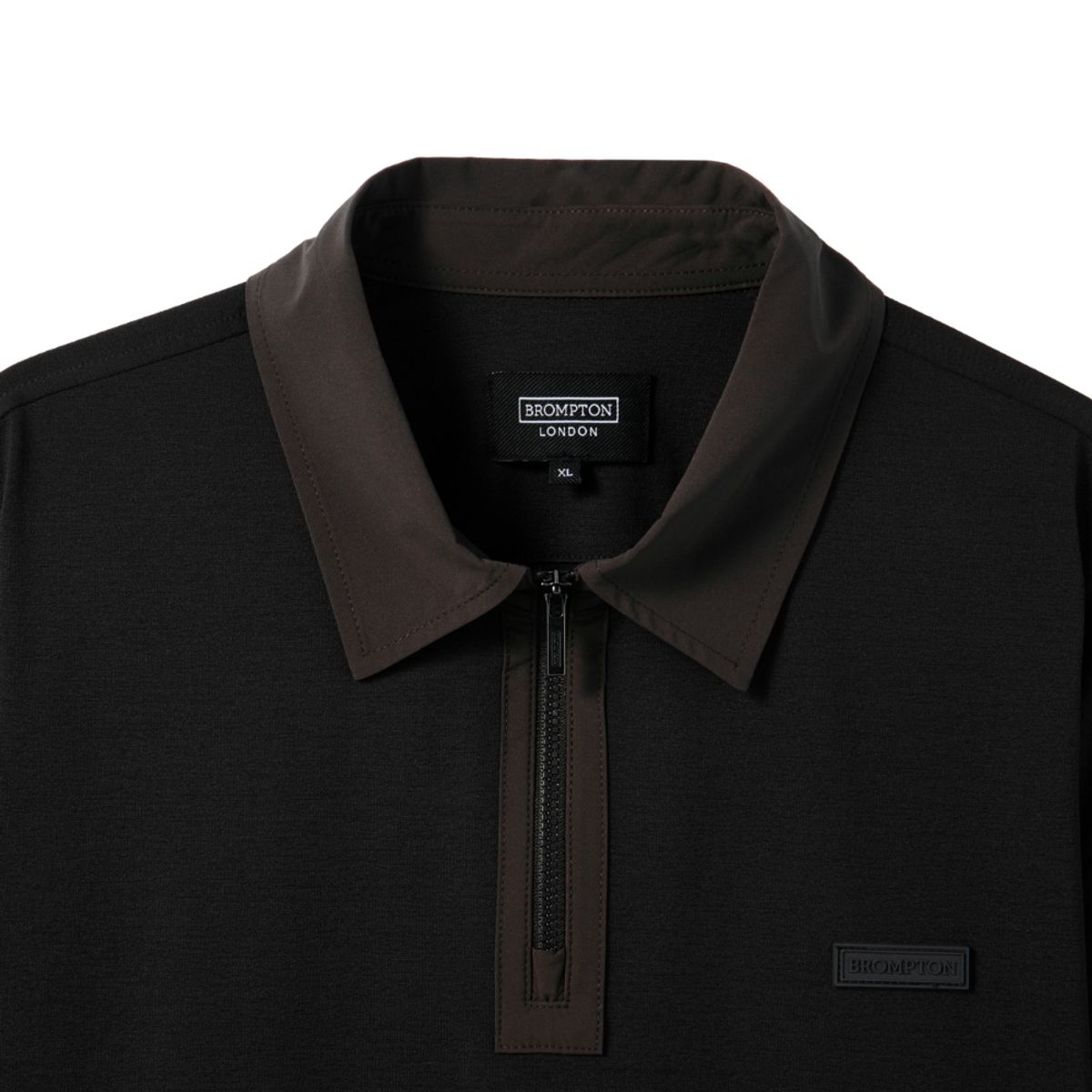브롬톤 런던(BROMPTON LONDON) ECOMADE COLLAR T-SHIRTS - BROWN (P242UPL123)