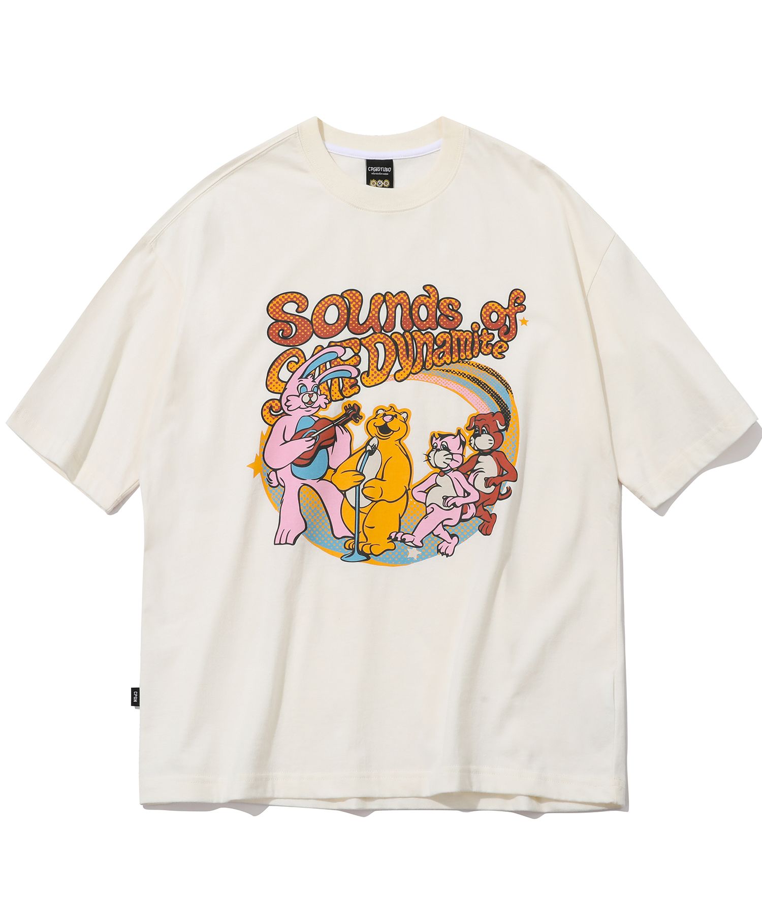 CPGN STUDIOのHoppi Trio Pigment Short Sleeve T-Shirt MUSINSA | CPGN STUDIO Hoppi Trio Short Sleeve T-shirt Cream