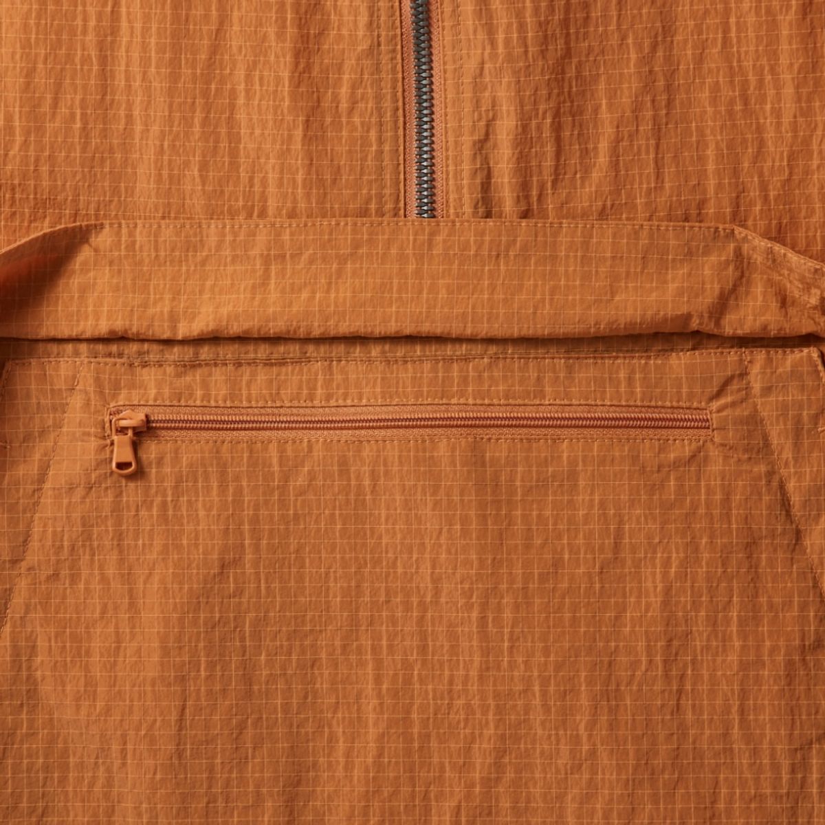 브롬톤 런던(BROMPTON LONDON) RIPSTOP HALF SLEEVE ANORAK - ORANGE (P242UAN431)