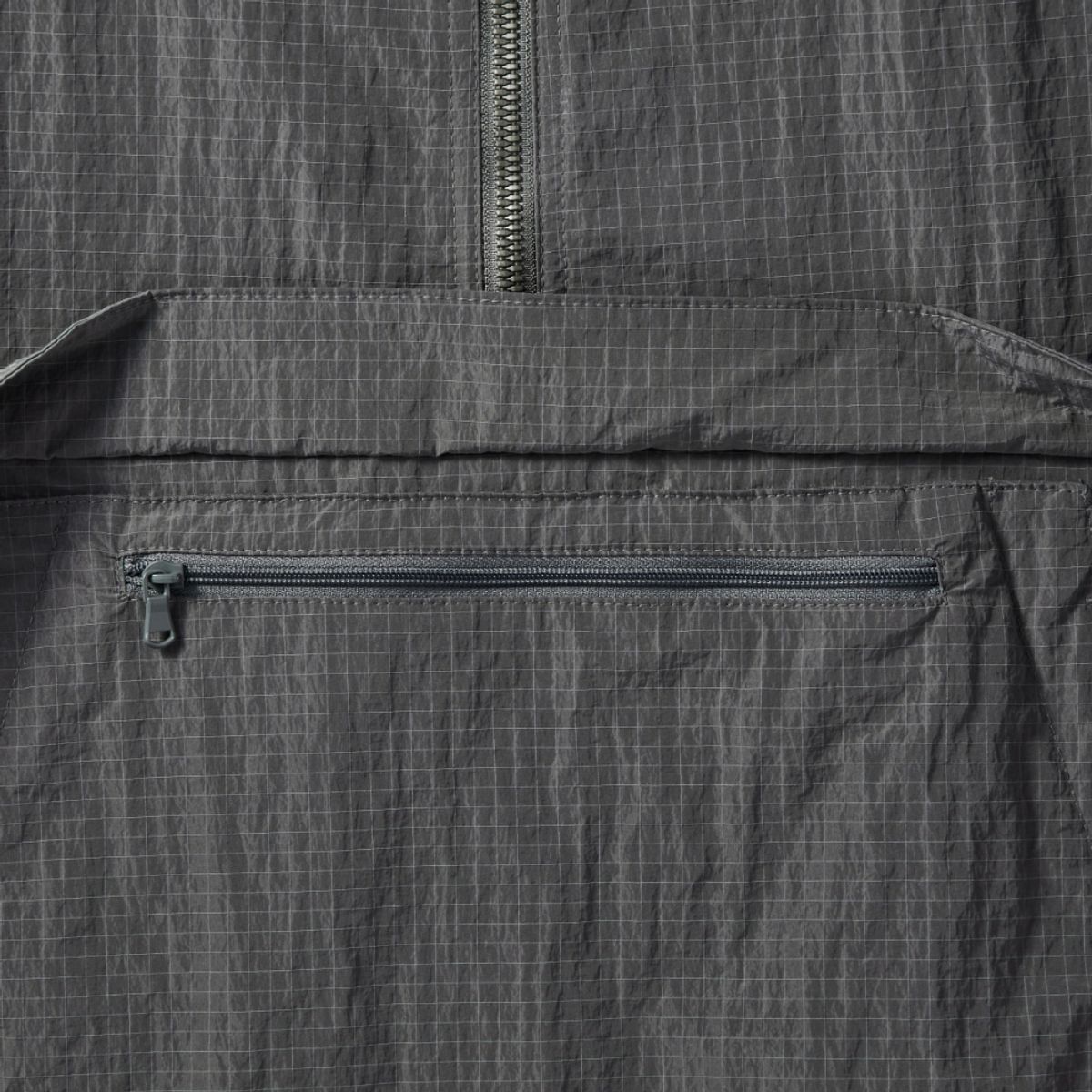 브롬톤 런던(BROMPTON LONDON) RIPSTOP HALF SLEEVE ANORAK - KHAKI (P242UAN431)