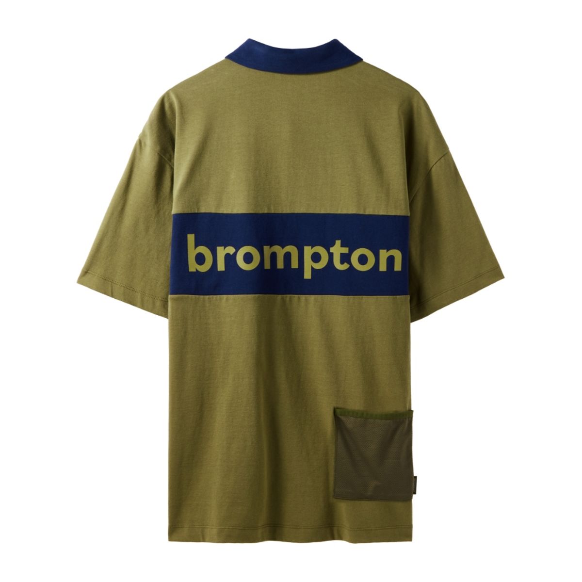 브롬톤 런던(BROMPTON LONDON) VINTAGE CYCLE COLLAR JERSEY - OLIVE (P242MPL511)