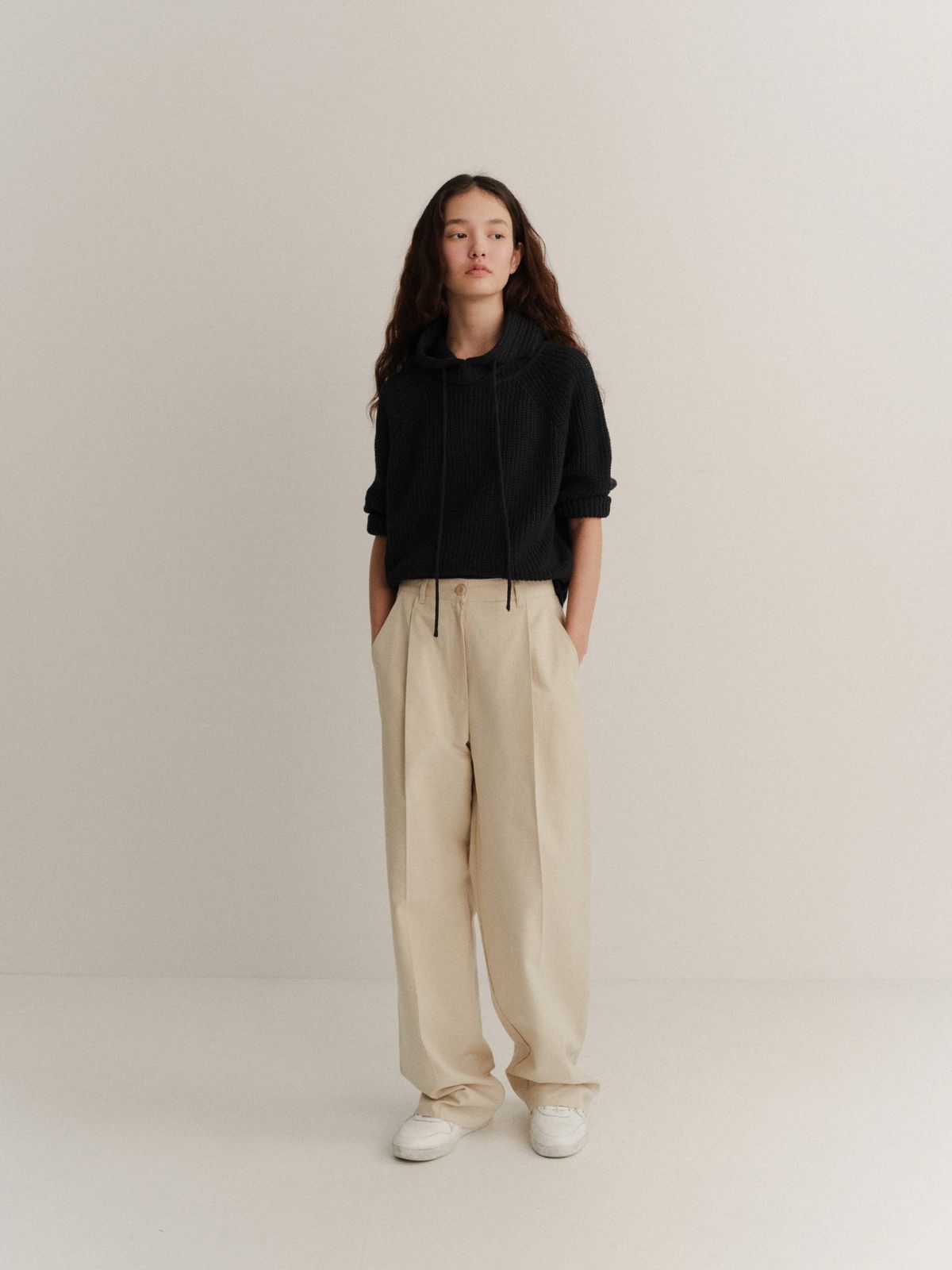 러브어스유(LOVEUSU) Brenda Pintuck Slacks (Light Beige)