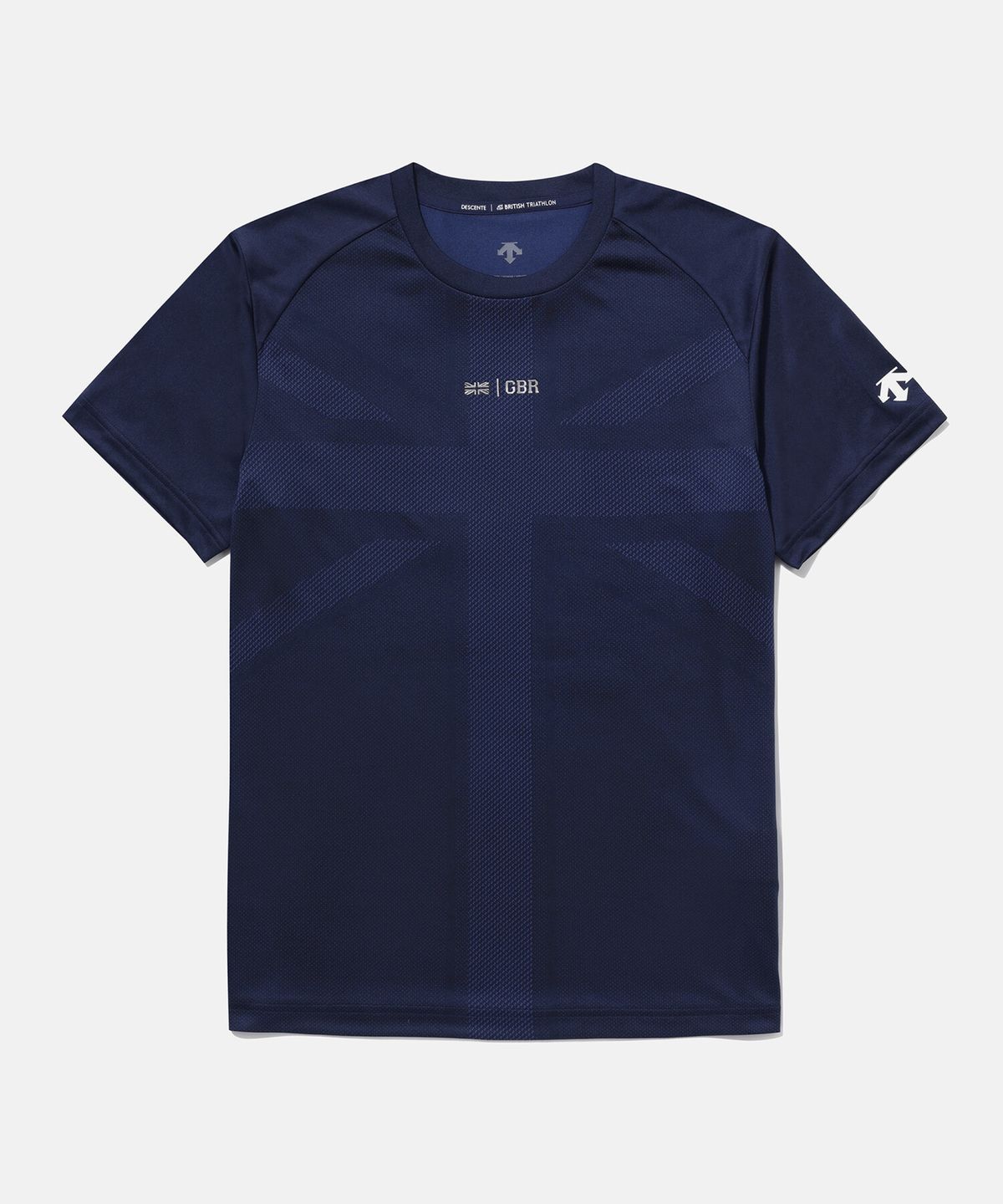 데상트(DESCENTE) BTF 팀 자카드 반팔 티셔츠 네이비(SP221ITS41)