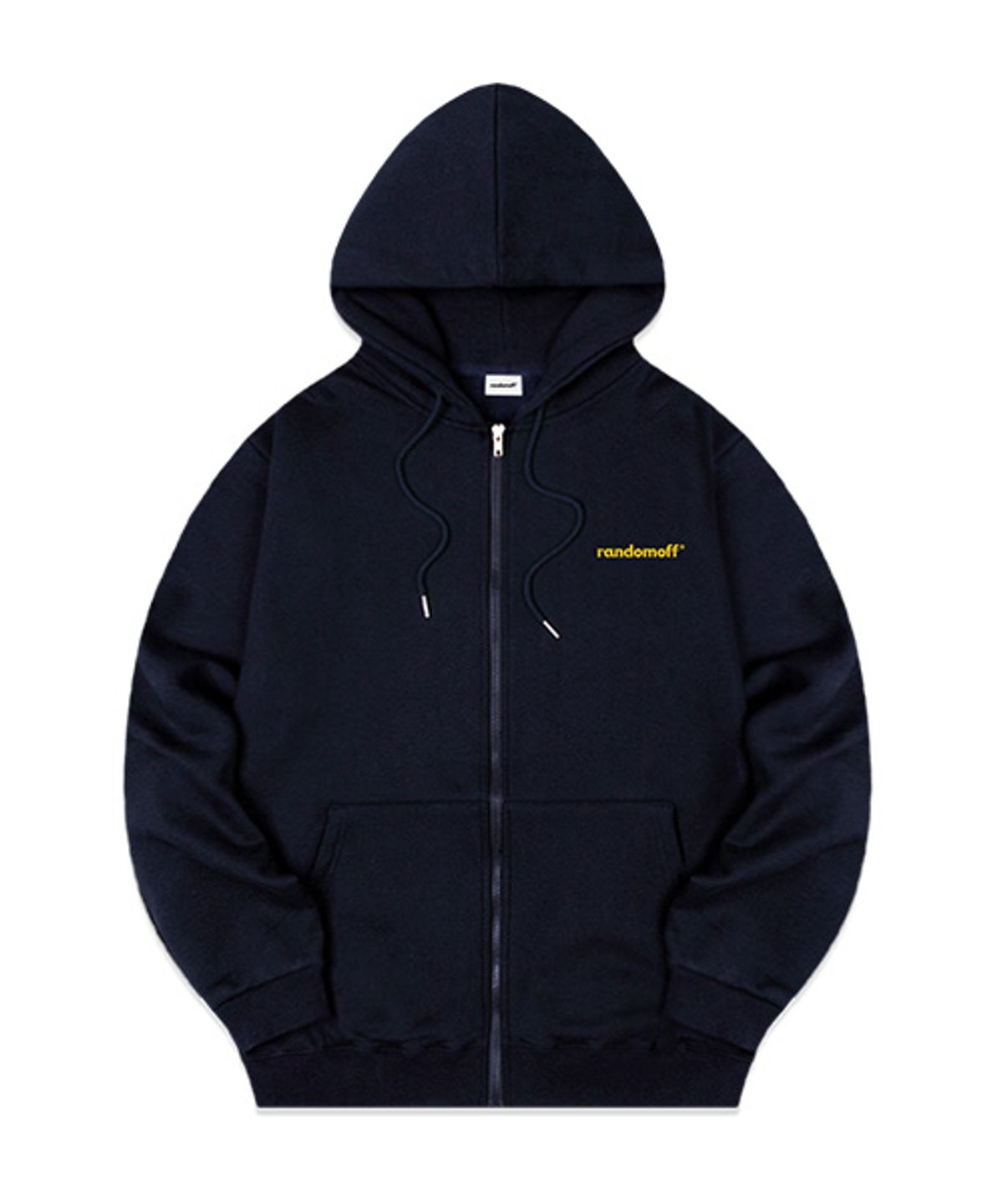 랜덤오프(RANDOMOFF) BASIC LOGO MINI 후드집업 [네이비]