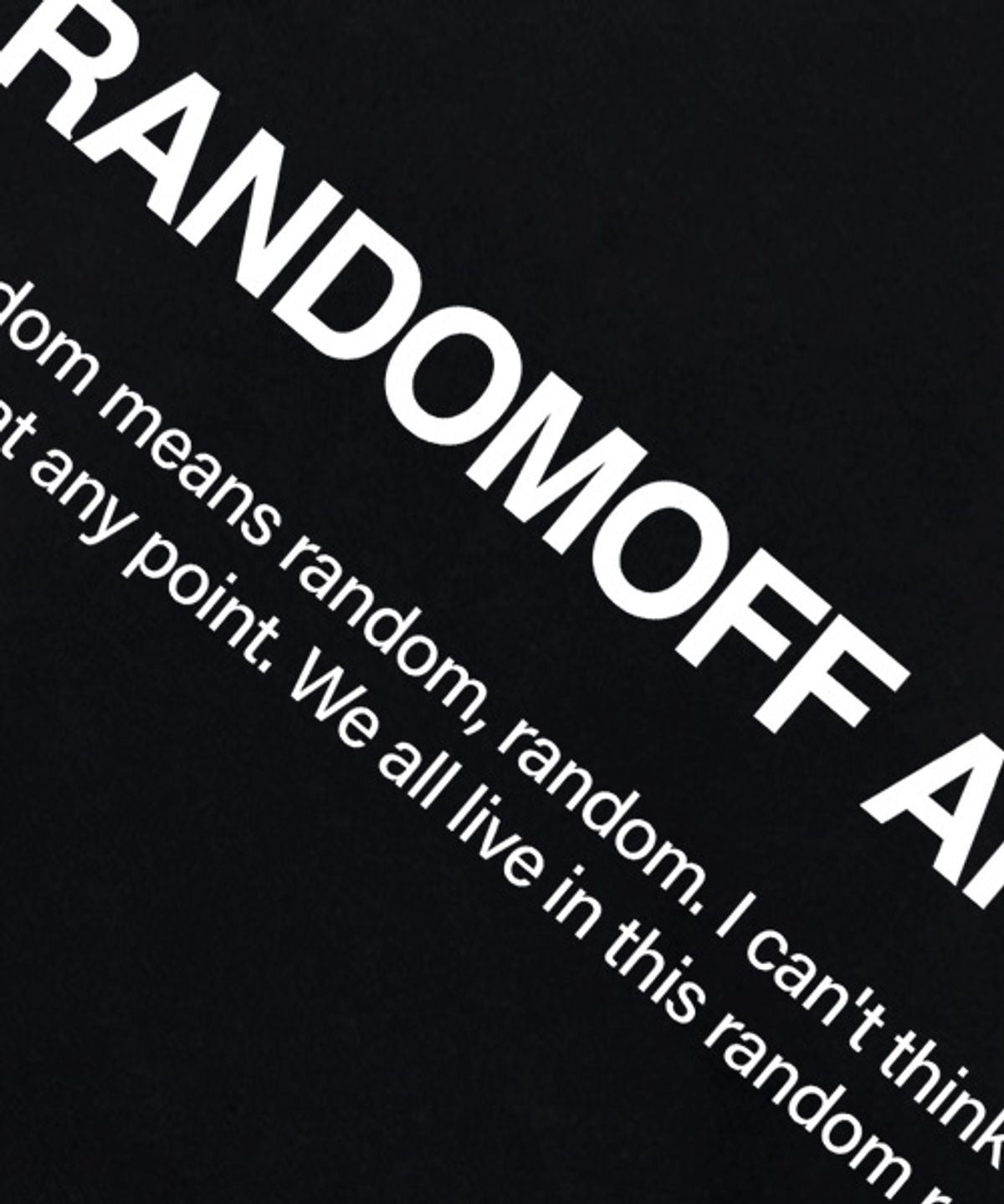 랜덤오프(RANDOMOFF) RANDOMOFF ARCHIVE 후드집업 [블랙]