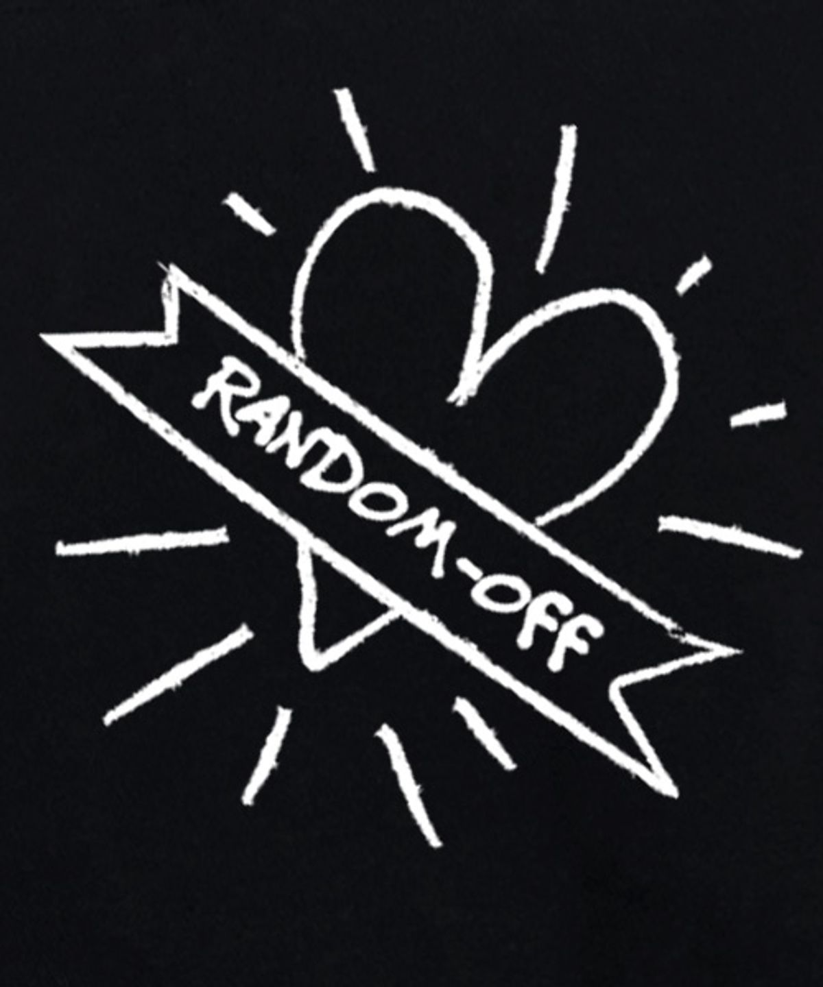랜덤오프(RANDOMOFF) HEART BEAM 후드집업 [블랙]