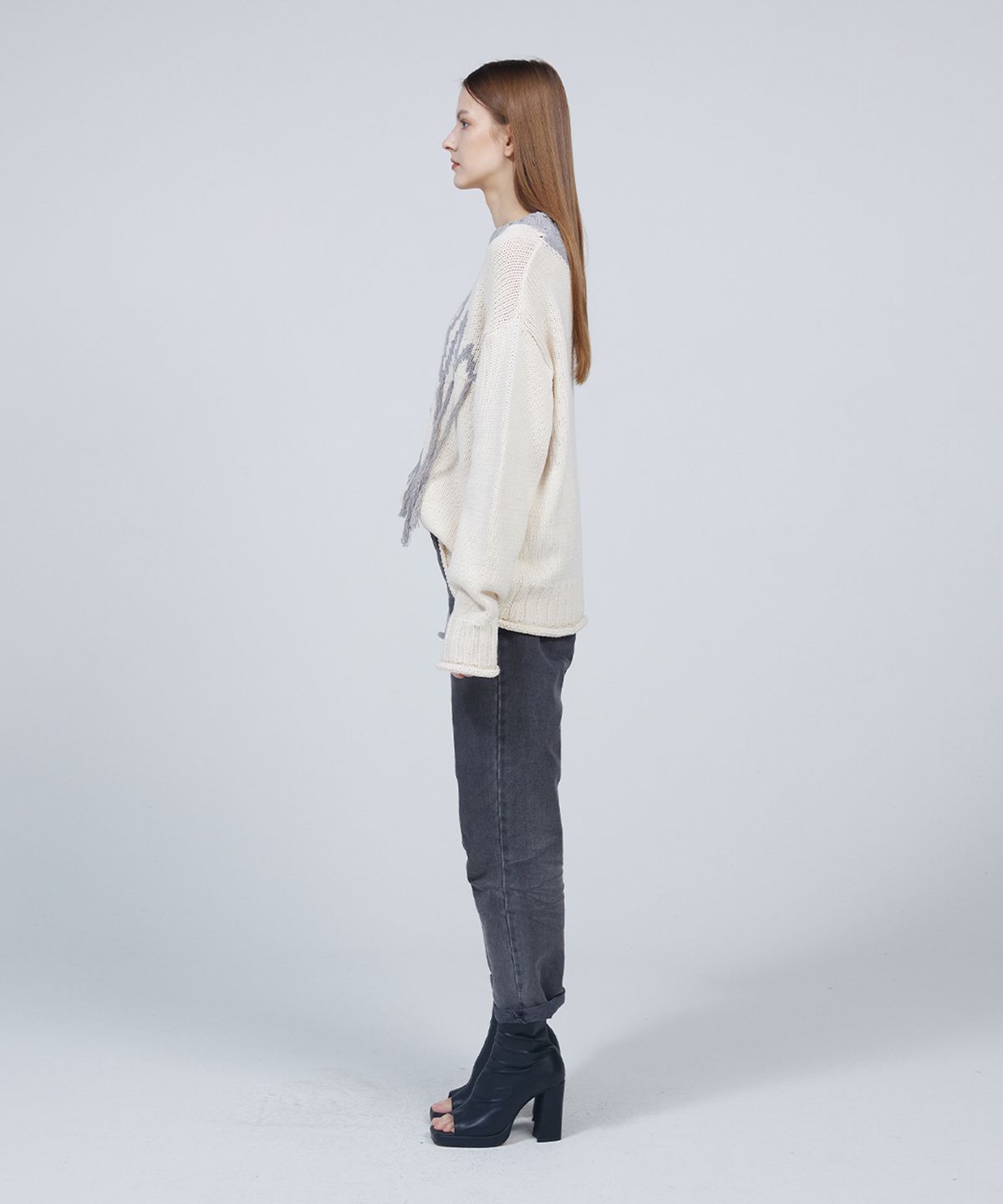 므아므(MMAM) [ESSENTIAL] Signature logo oblique knit