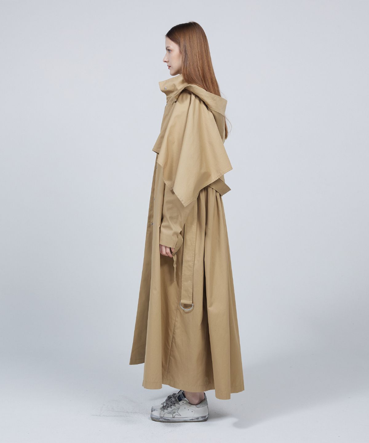 므아므(MMAM) Back pleats long trench coat