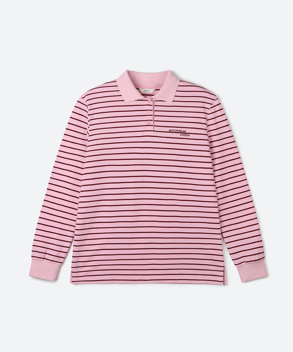 MOONSUN ♥ 01 M.C UNISEX, Stripe PK Shirt/追跡付 MUSINSA | MOONSUN M.C UNISEX, Stripe PK Half Shirt / Red Pink