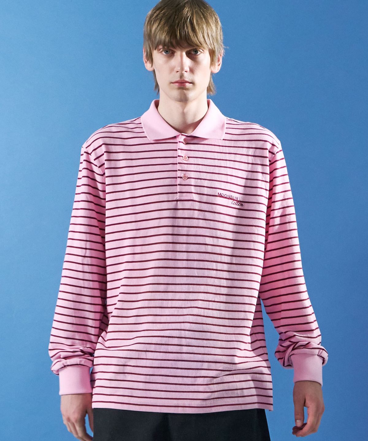 문선 아카이브(MOONSUN ARCHIVE) MJ S2 01 M.C UNISEX, Stripe PK Shirt / Pink