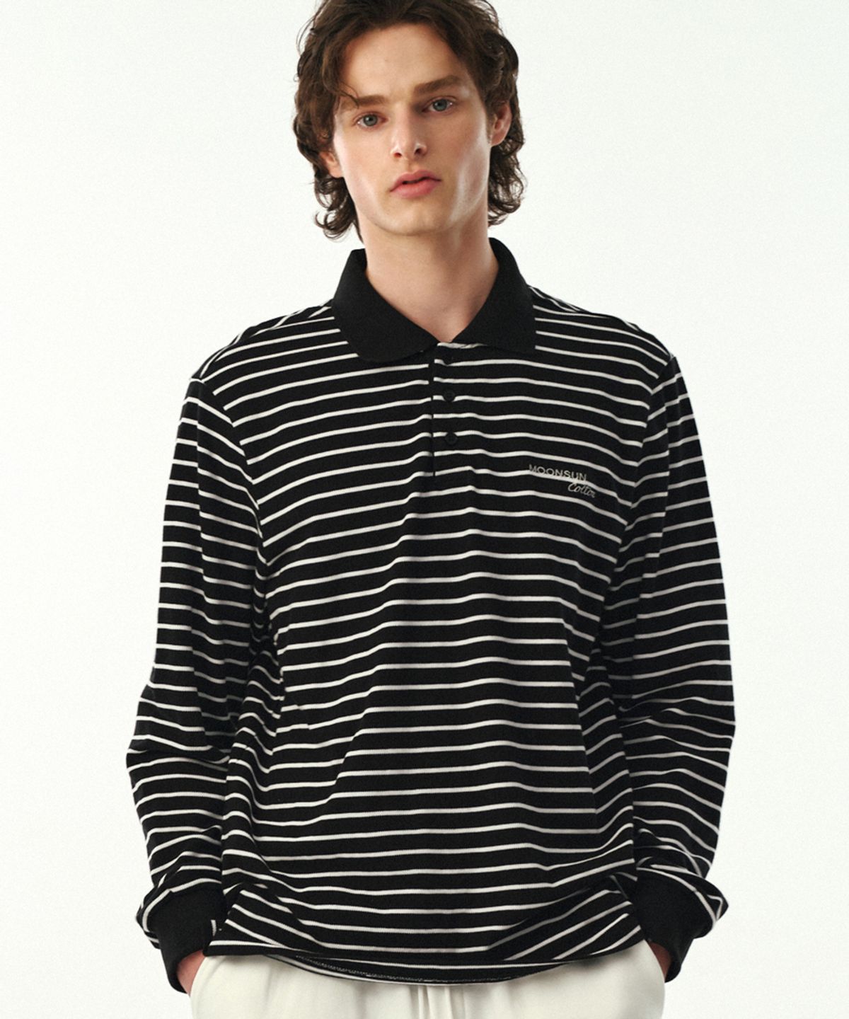 문선 아카이브(MOONSUN ARCHIVE) 01 M.C UNISEX, Stripe PK Shirt / Black