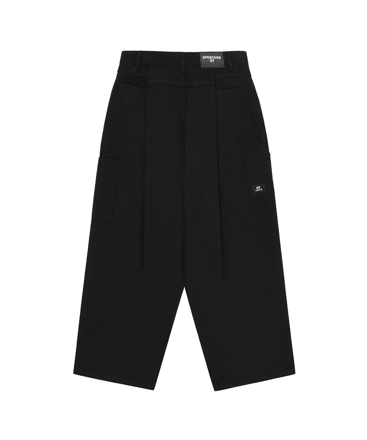 오픈야드(오와이)(OPENYARD(OY)) CARPENTER TUCK PANTS-BLACK