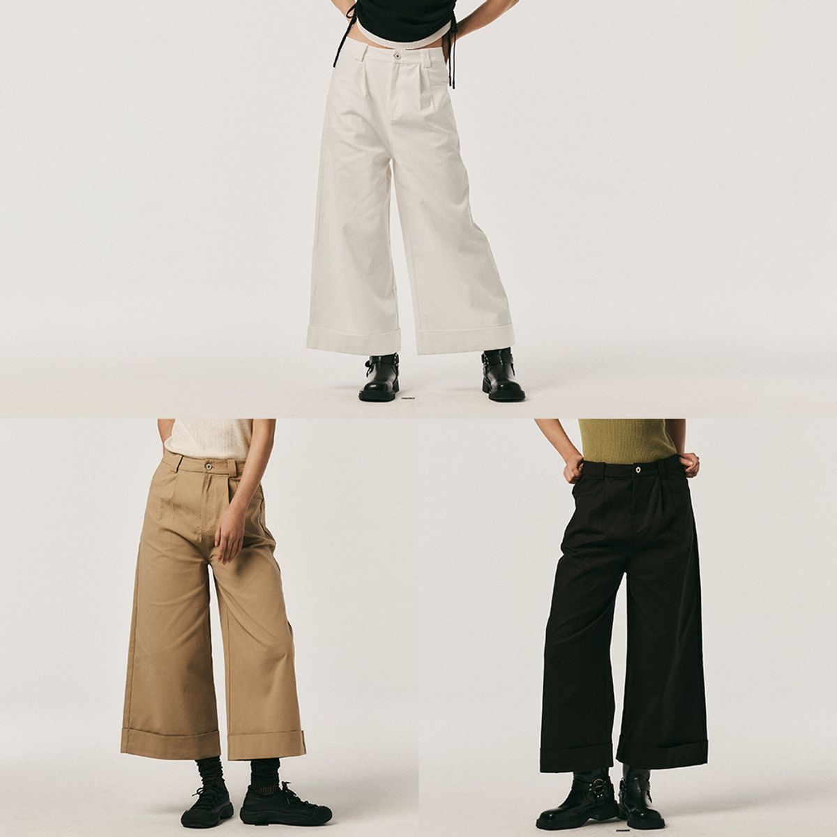 에이앤레이(AEIREI) AR_Tuck wide pants_3color