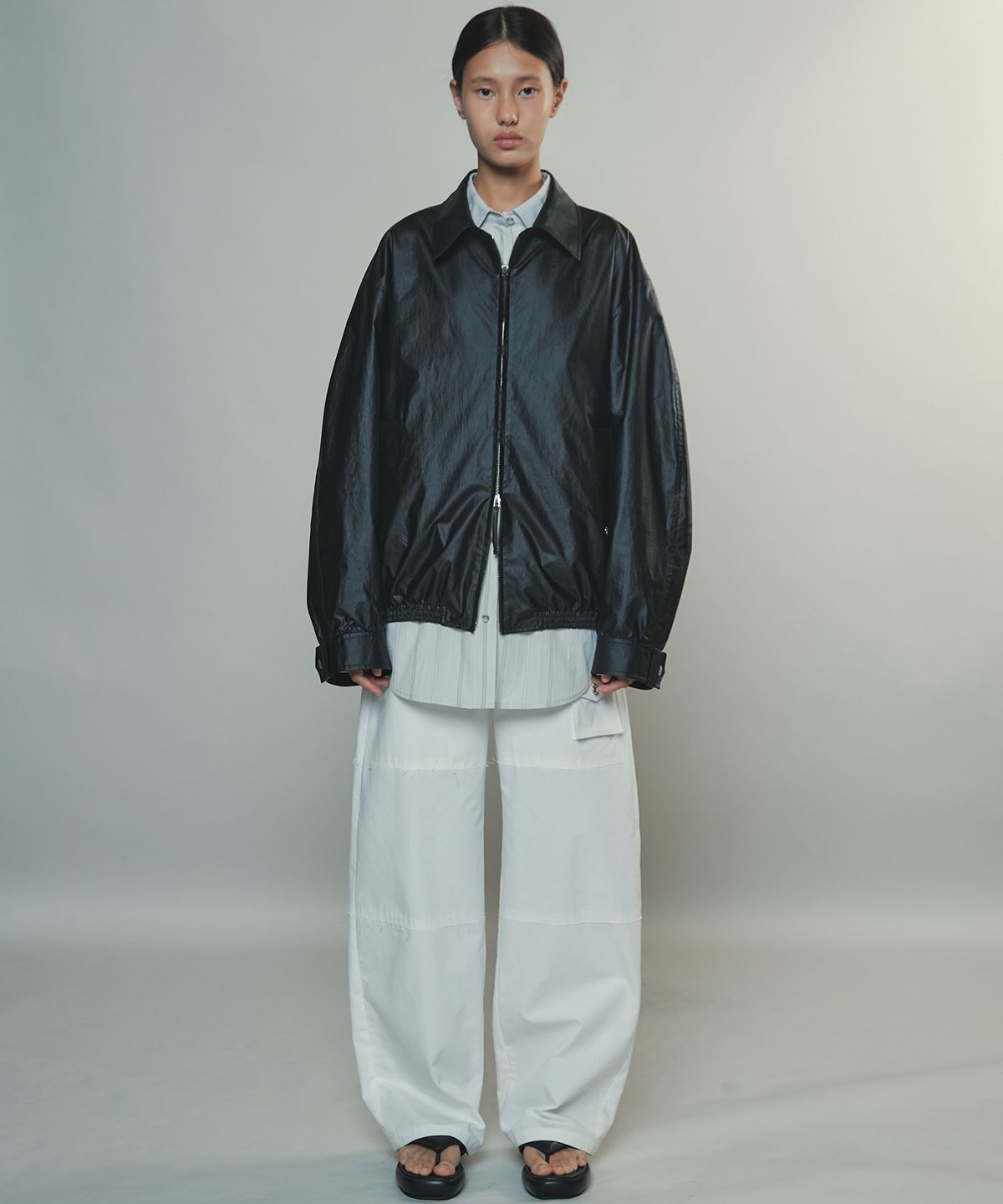 엔오르(EN OR) UTILITY COTTON CARGO PANTS - WHITE