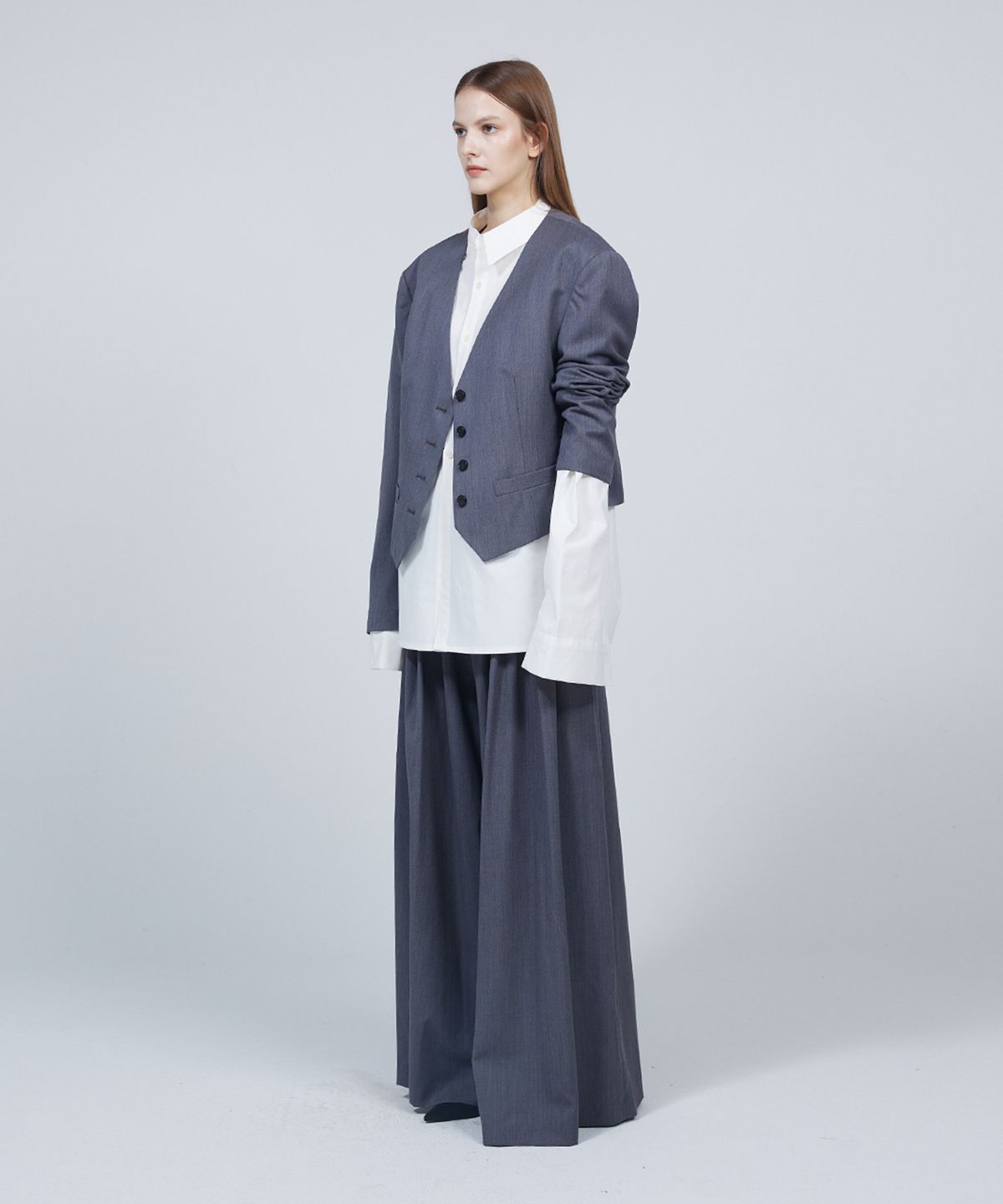 므아므(MMAM) Signature collarless button jacket