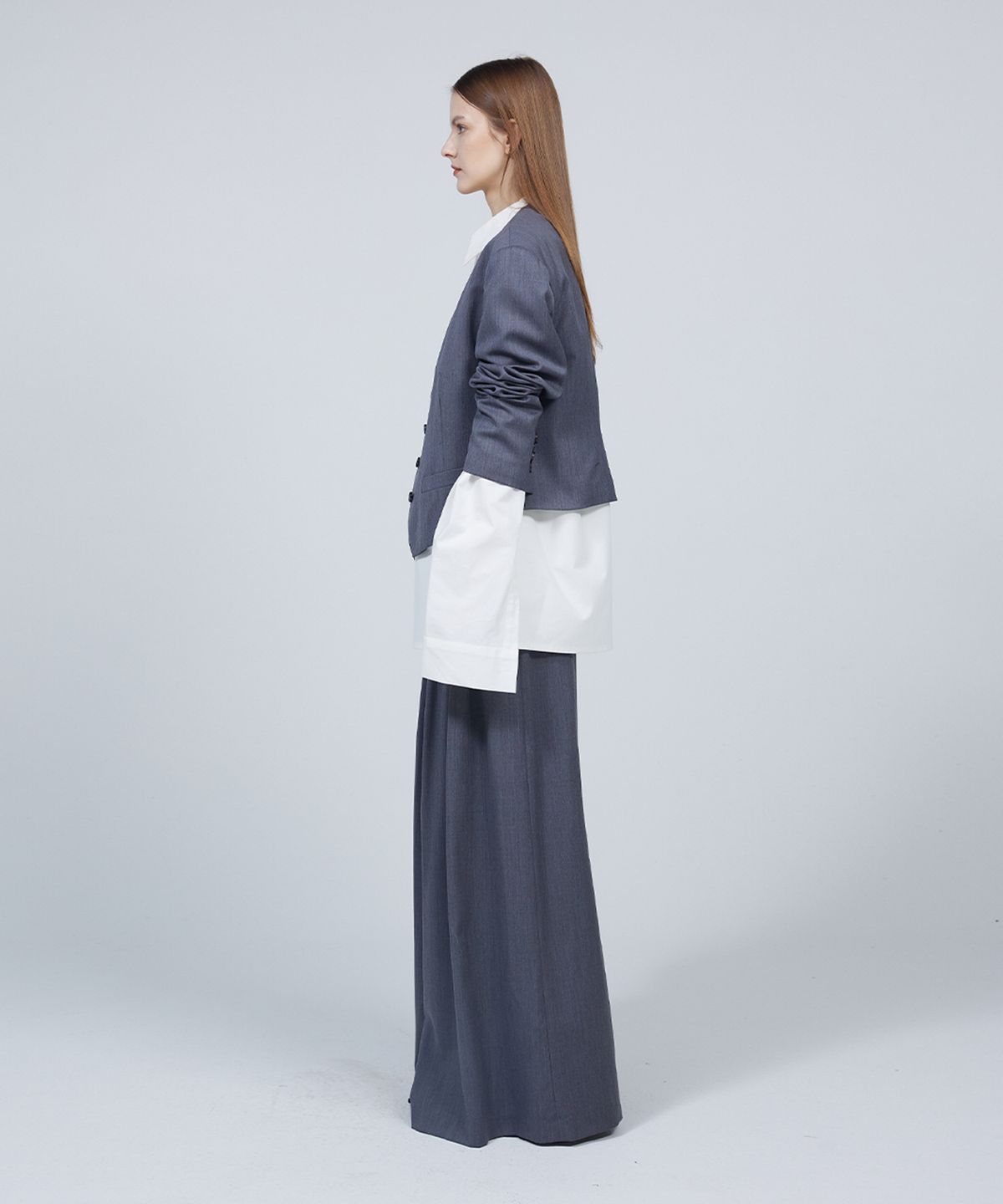 므아므(MMAM) Signature collarless button jacket