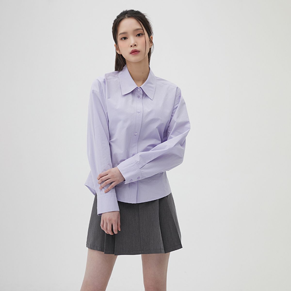 랩(LAP) 뒤허리 턱 포인트 셔츠 AQ1WB265