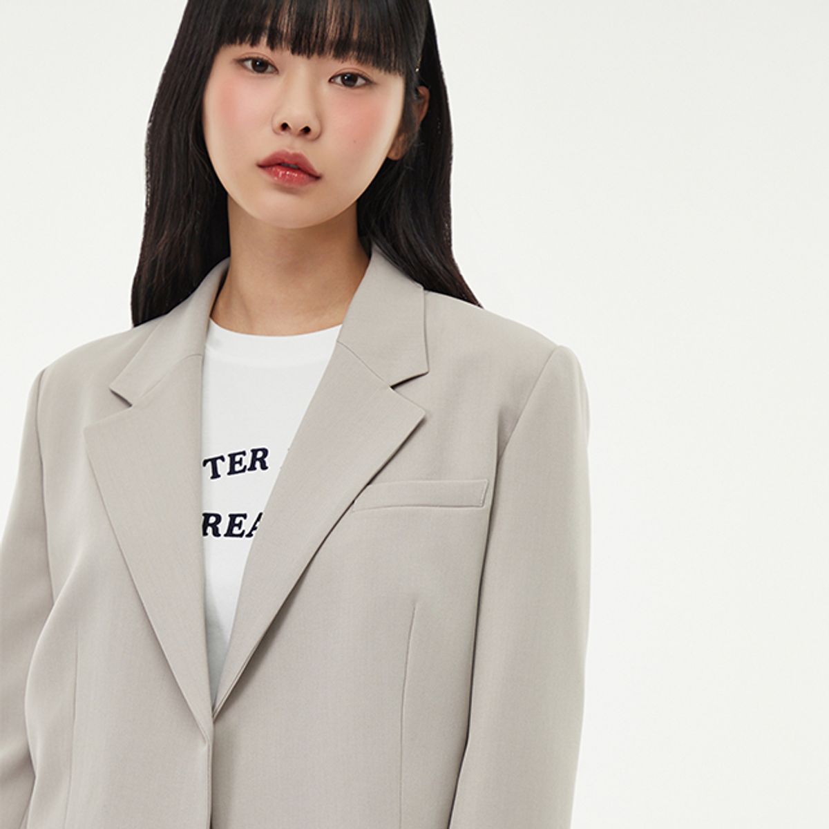 랩(LAP) (SET-아우터)오픈 크랍자켓 AQ1WJ264