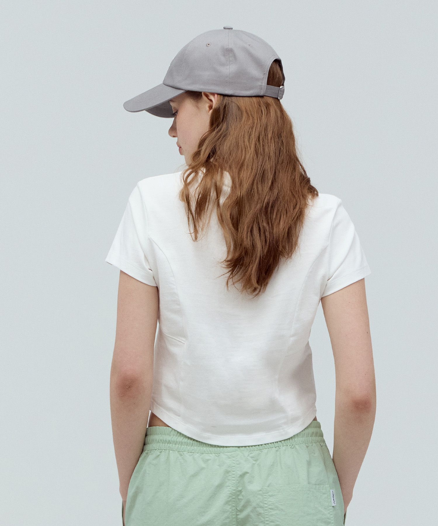 【 CODEGRAPHY 】Line cropped short-sleeved T-shirt MUSINSA | Codegraphy (Women) Line Crop Short Sleeve T