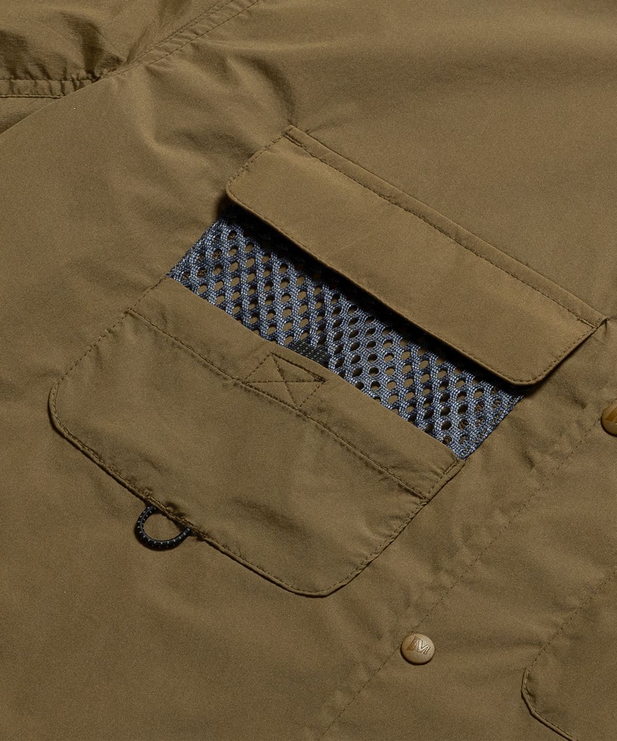 머렐(MERRELL) [MEN] 라이프 메쉬패치 반팔 셔츠 BEIGE