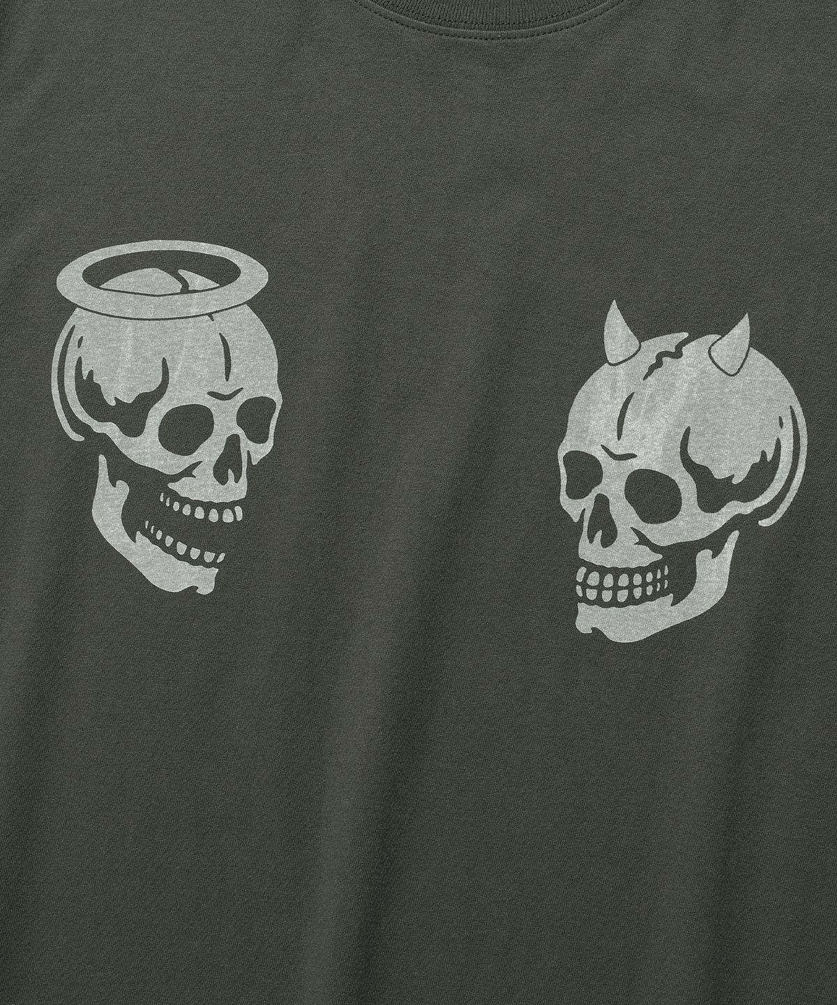나이스고스트클럽(NICEGHOSTCLUB) DEVIL ANGEL SKELETON TEE_CHARCOAL(NG2EMUT535A)