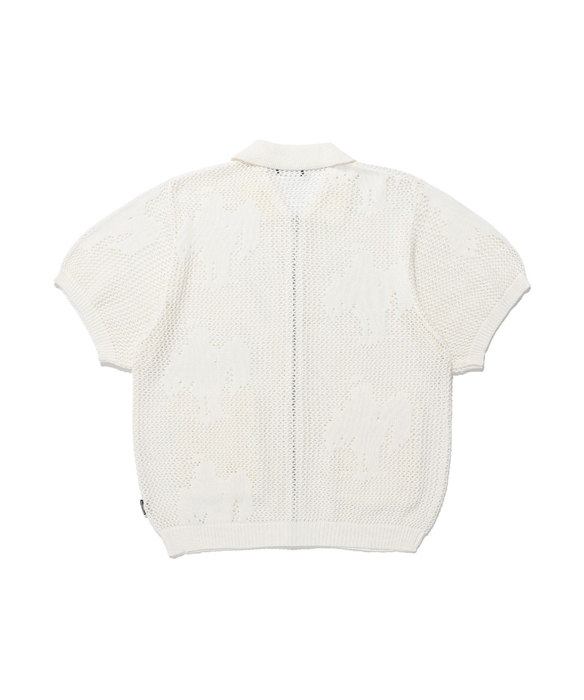 나이스고스트클럽(NICEGHOSTCLUB) ANGEL SHADOW HALF ZIP UP POLO KNIT_IVORY(NG2EMUK682A)