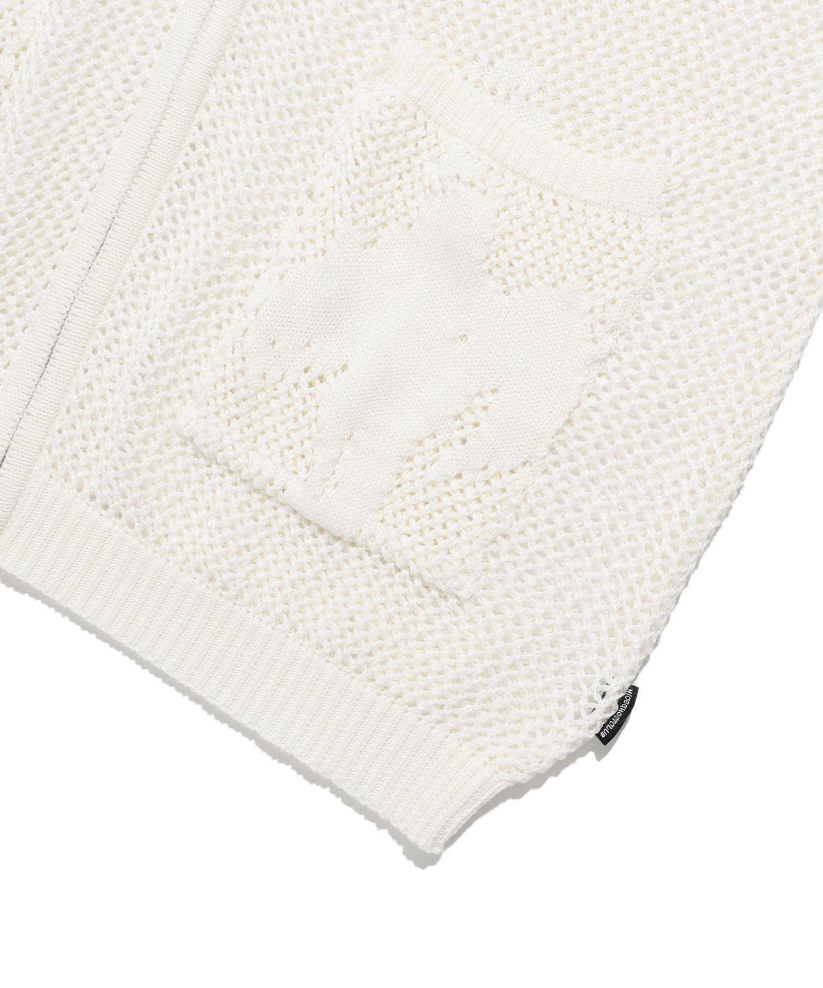나이스고스트클럽(NICEGHOSTCLUB) ANGEL SHADOW HALF ZIP UP POLO KNIT_IVORY(NG2EMUK682A)
