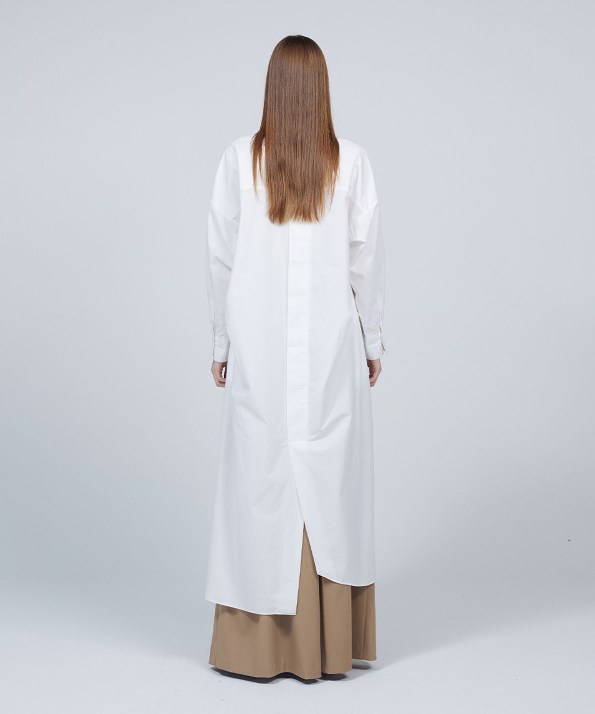 므아므(MMAM) [ESSENTIAL] Maxi pin tuck shirt dress