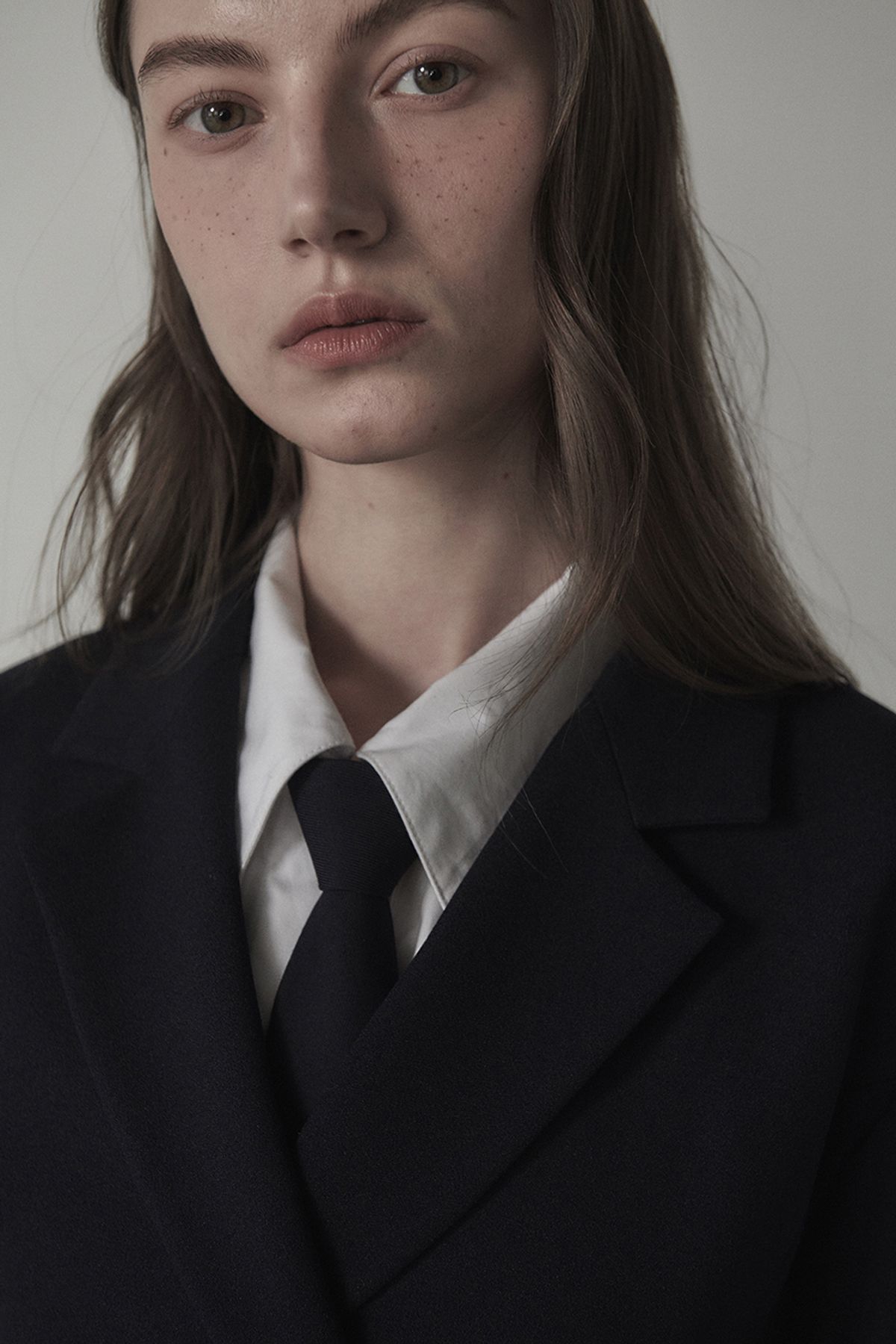 마우솔레움(MAU SOLEUM) Logo Embroidered Slim Suit Tie - Black,Navy,Grey