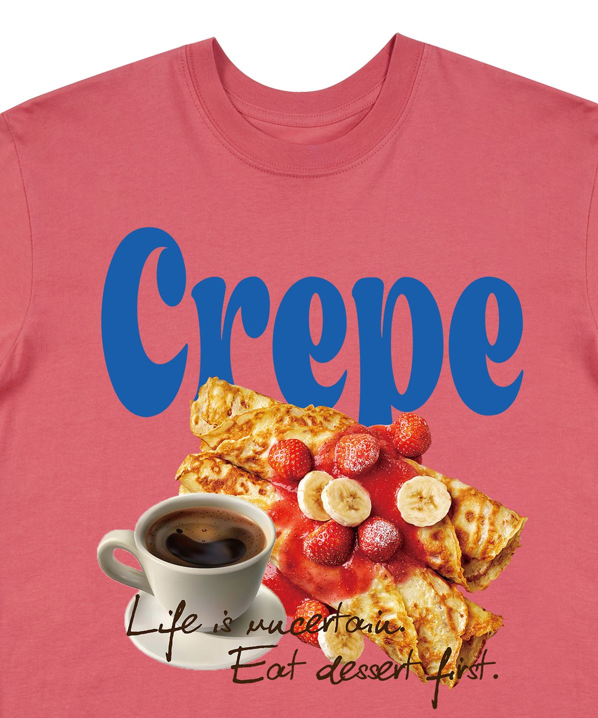 비치스앤크림(BEACHESANDCREAM) CREPE SHORT SLEEVES-PINK
