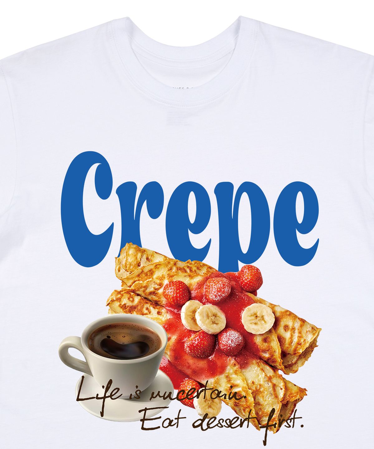 비치스앤크림(BEACHESANDCREAM) CREPE SHORT SLEEVES-WHITE
