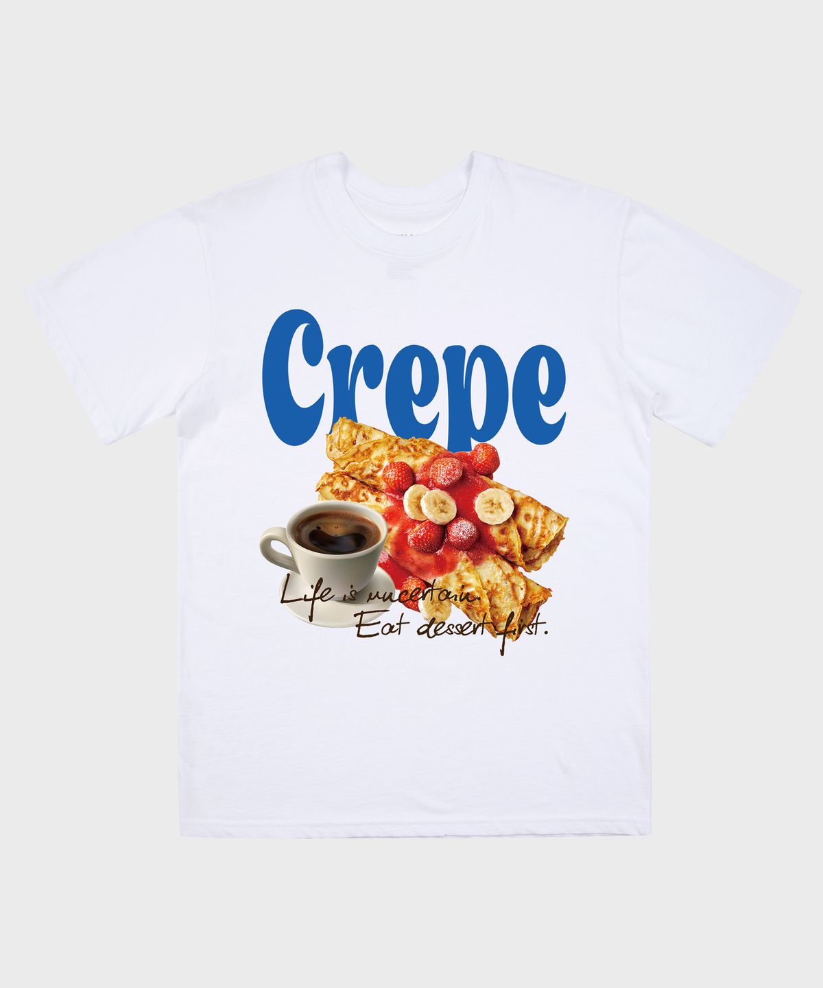 비치스앤크림(BEACHESANDCREAM) CREPE SHORT SLEEVES-WHITE