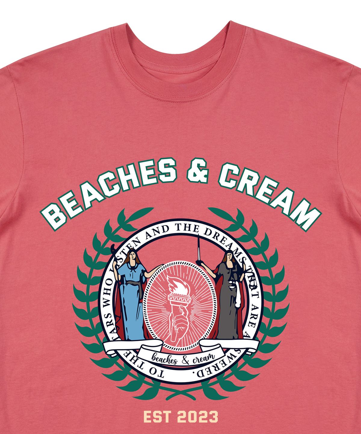 비치스앤크림(BEACHESANDCREAM) LAUREL EST 2023 SHORT SLEEVES-PINK