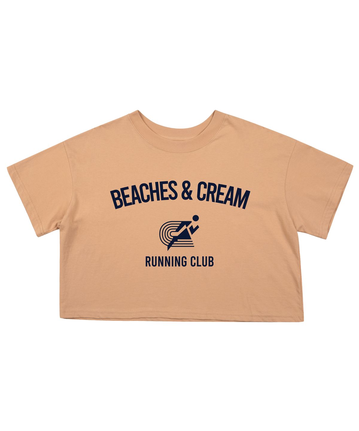 비치스앤크림(BEACHESANDCREAM) [CROP FIT]RUNNING CLUB SHORT SLEEVES-PITCH