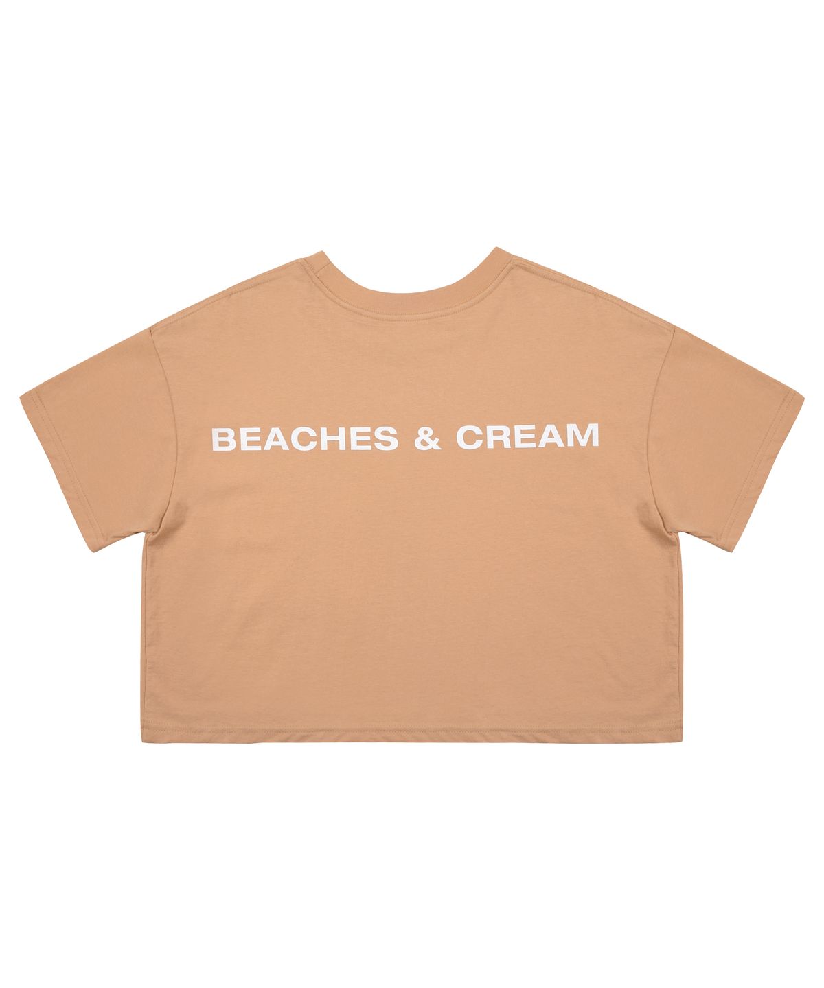 비치스앤크림(BEACHESANDCREAM) [CROP FIT]SIMPLE LOGO SHORT SLEEVES-PITCH