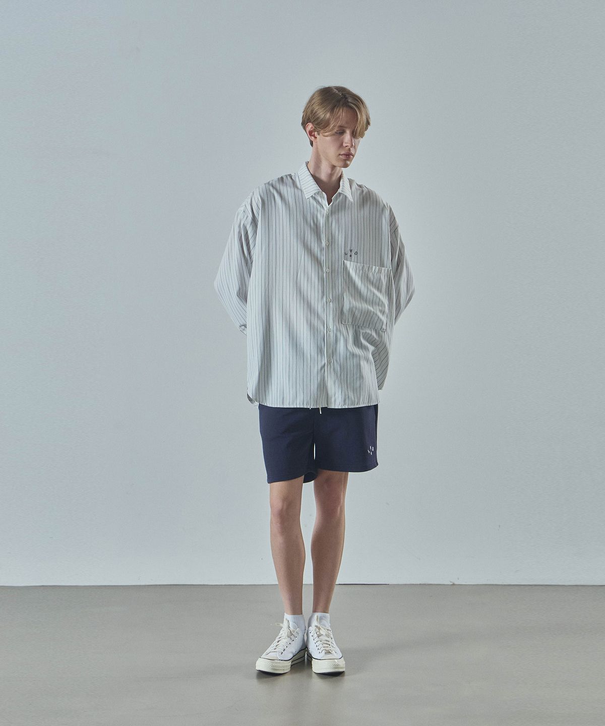 라드에디션(LAD EDITION) 스웨트 쇼츠_네이비