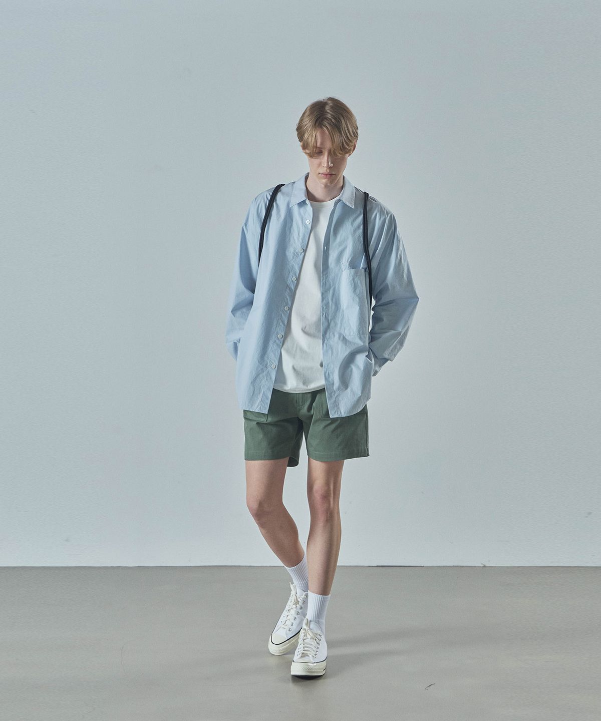 라드에디션(LAD EDITION) 솔리드 퍼티그 쇼츠_카키