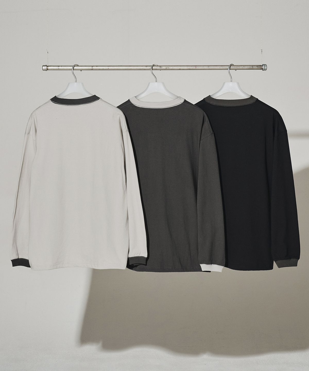 제로(XERO) Long Sleeve String Ringer T-Shirts [3 Colors]