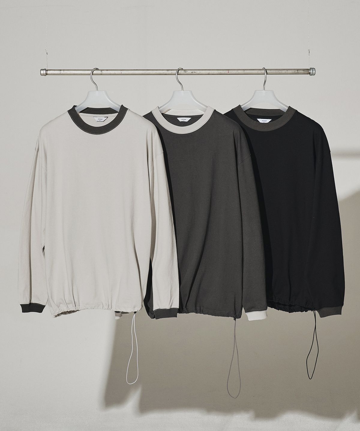 제로(XERO) Long Sleeve String Ringer T-Shirts [3 Colors]