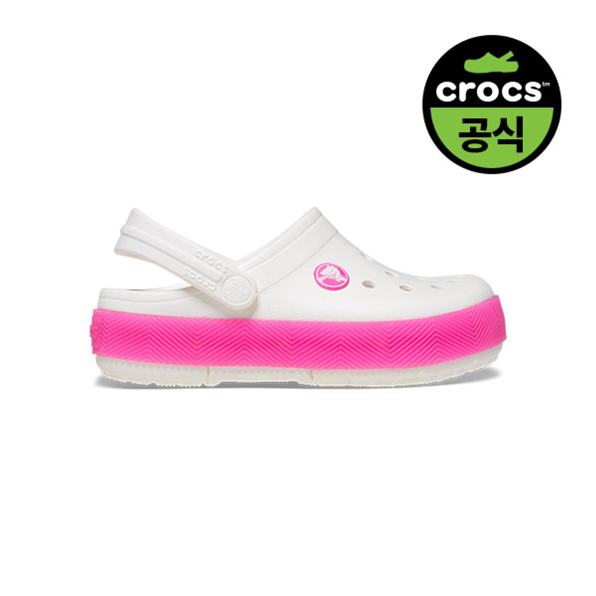 크록스키즈(CROCS KIDS) 유아 크록밴드 쉐브론 라이트 클로그 WPT (24SKCL210466)