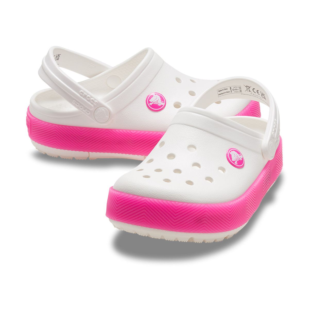 크록스키즈(CROCS KIDS) 유아 크록밴드 쉐브론 라이트 클로그 WPT (24SKCL210466)