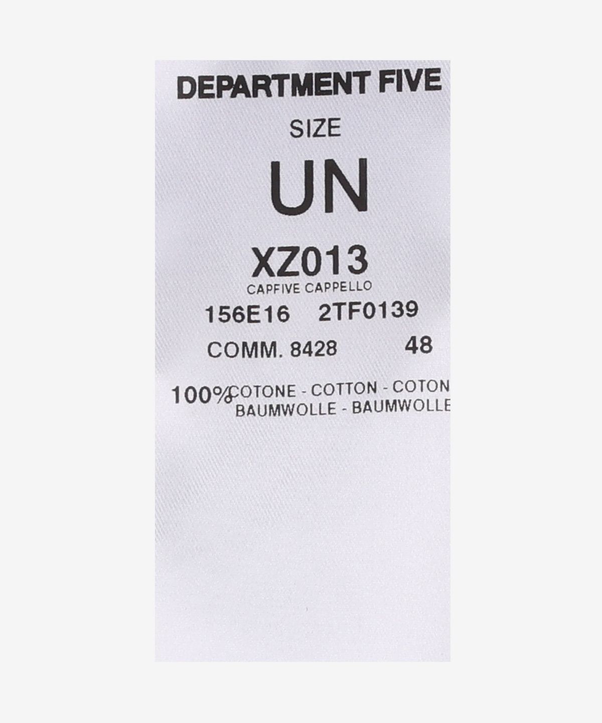 디파트먼트 파이브(DEPARTMENT FIVE) 캡 파이브 볼캡 - 블랙 / XZ0132TF0139999