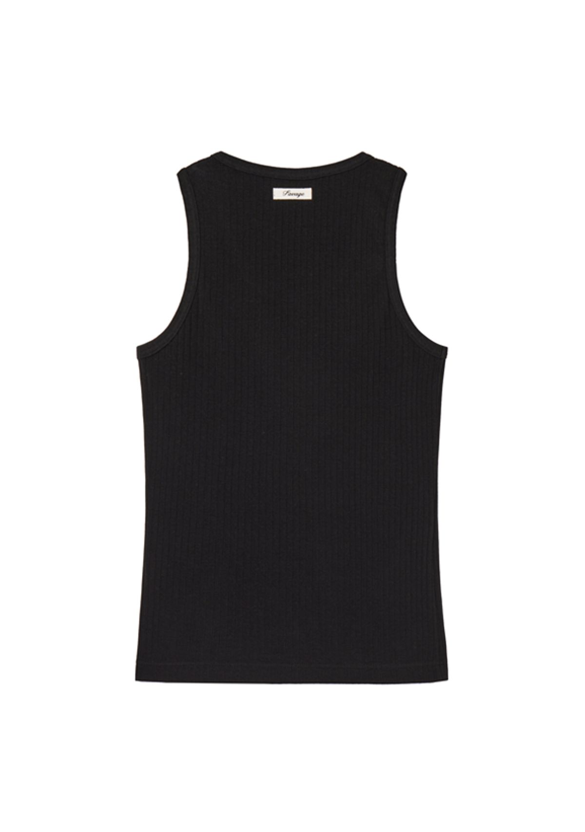 세비지(SAVAGE) Ribbed Sleeveless Top - Black