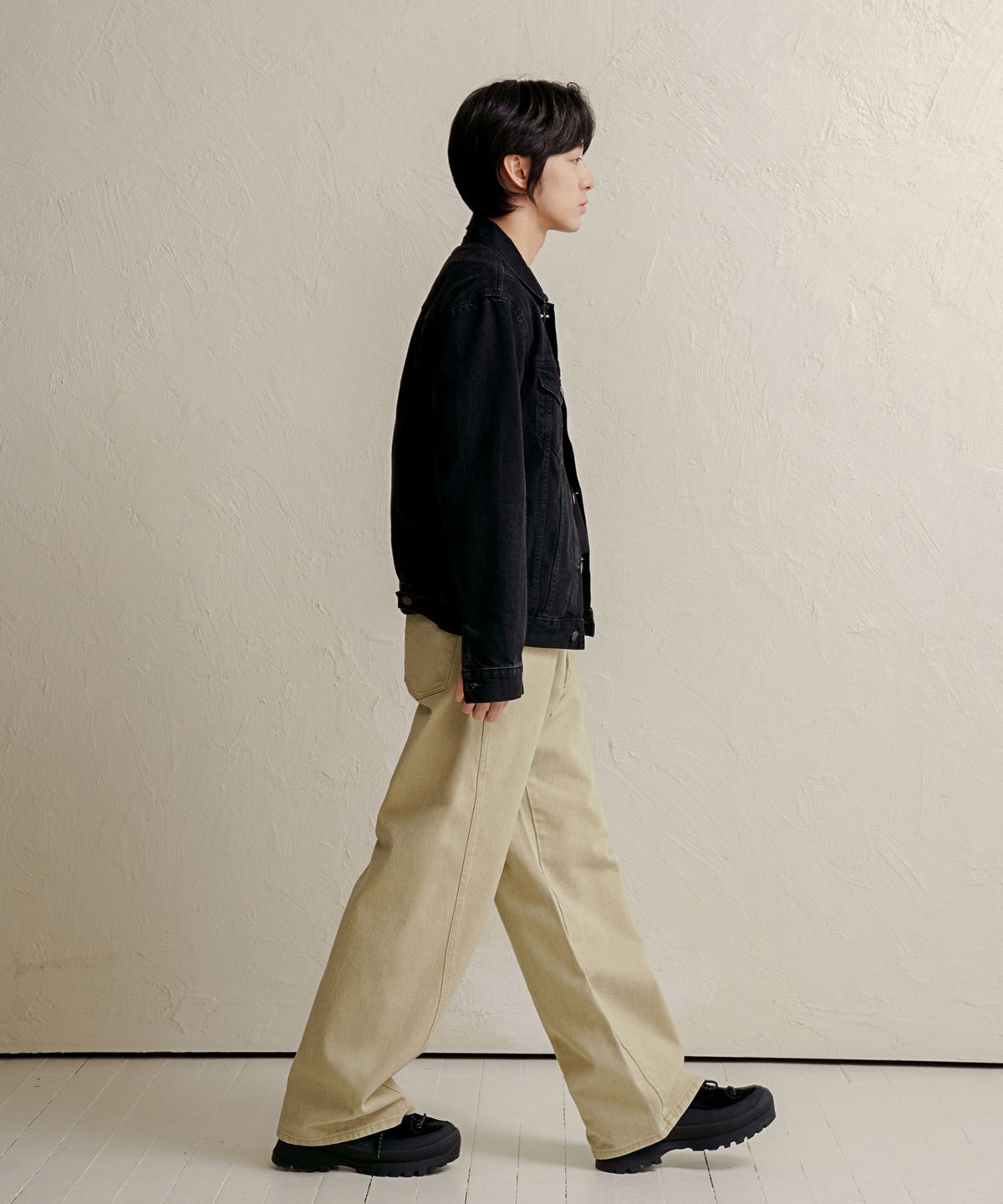 덴메이드(DENMADE) DEN06391 Beige Fade Out Pants [curved extra wide fit]