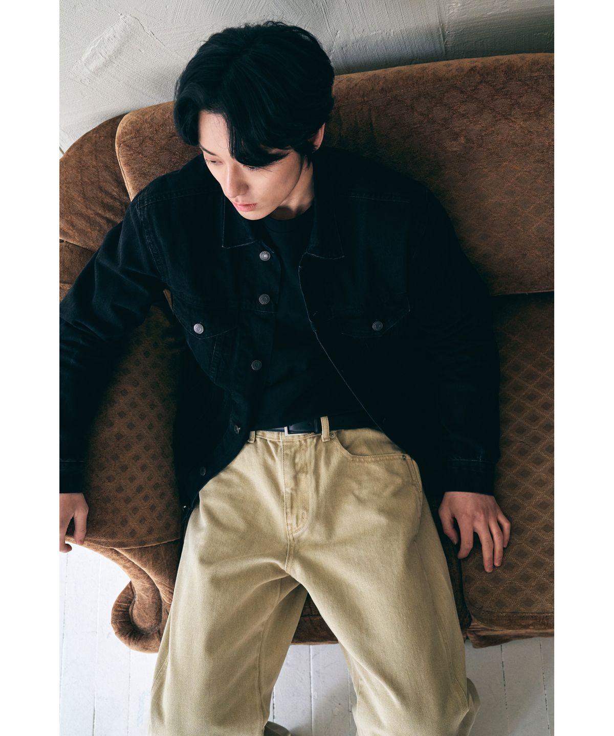덴메이드(DENMADE) DEN06391 Beige Fade Out Pants [curved extra wide fit]