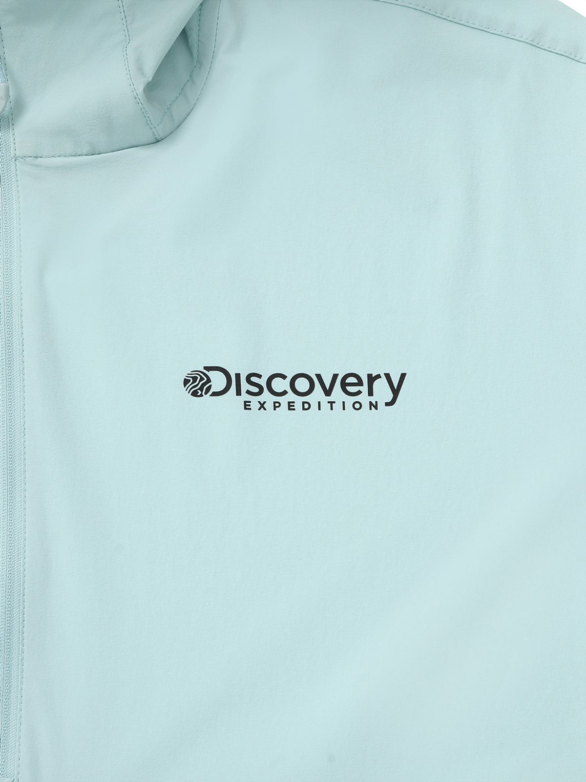 디스커버리 익스페디션(DISCOVERY EXPEDITION) 우븐 폴튼 반팔 후디드 아노락 (EMERALD GREEN)